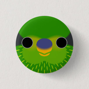 Badge Rond 2,50 Cm Le visage d'un lorikeet strié