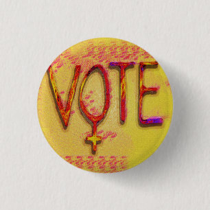Badge Rond 2,50 Cm Le vote féministe par Aleta