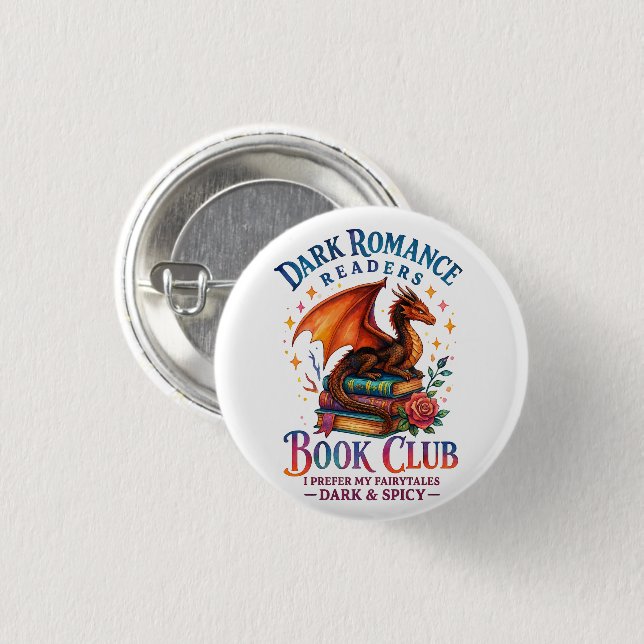 Badge Rond 2,50 Cm Lecteurs de romance sombre... (Devant & derrière)