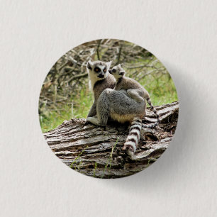 BADGE ROND 2,50 CM LEMUR À BORD