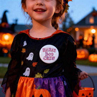 Badge Rond 2,50 Cm L'équipe de fantômes d'Halloween de Nana
