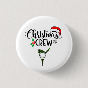 Badge Rond 2,50 Cm L'équipe de golf de Christmas