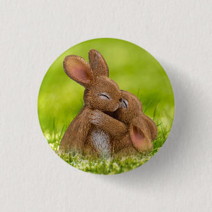Badge Rond 2,50 Cm Les amateurs de lapins de printemps