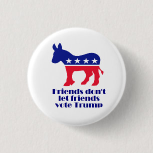 Badge Rond 2,50 Cm Les amis ne laissent pas le bouton d'atout de vote
