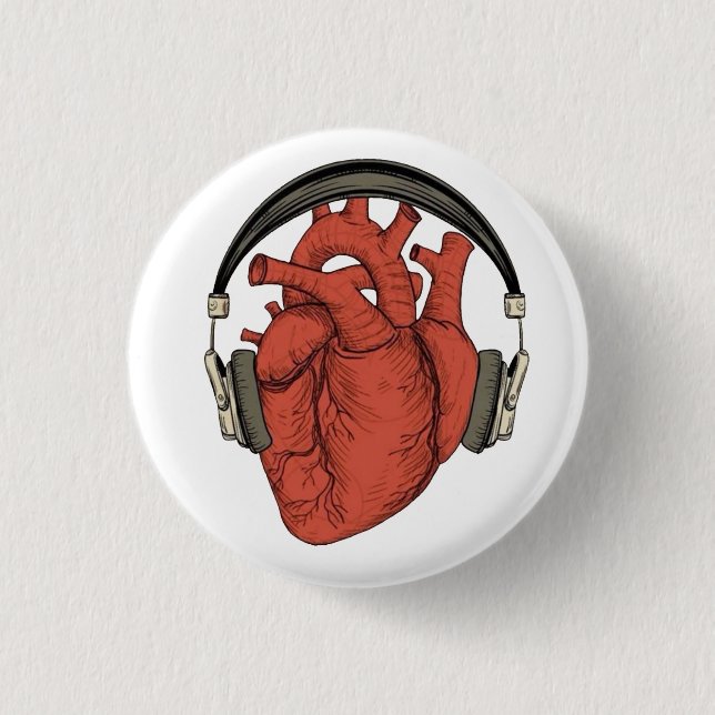 Badge Rond 2,50 Cm Les battements du coeur (Devant)