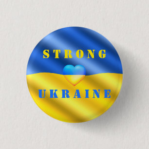 Badge Rond 2,50 Cm Les boutons ukrainiens soutiennent l'Ukraine - Lib