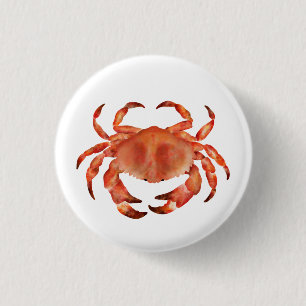 Badge Rond 2,50 Cm Les crabes Côtes Balnéaires Nautiques