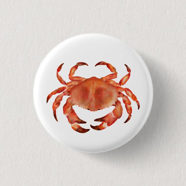 Badge Rond 2,50 Cm Les crabes Côtes Balnéaires Nautiques (Devant)