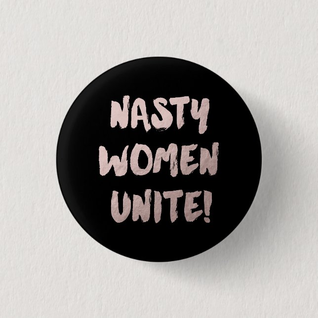 Badge Rond 2,50 Cm Les femmes méchantes roses unissent (Devant)