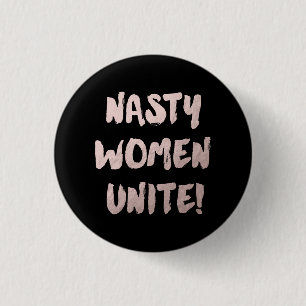 Badge Rond 2,50 Cm Les femmes méchantes roses unissent