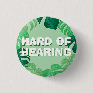 Badge Rond 2,50 Cm Les Feuilles tropicaux écologistes malentendants