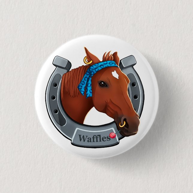Badge Rond 2,50 Cm Les gaufres du jument (Devant)