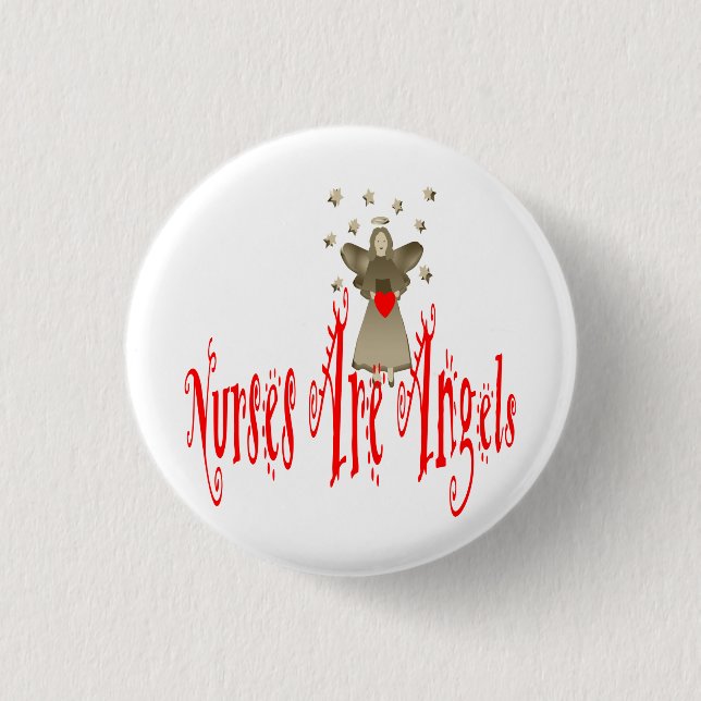 Badge Rond 2,50 Cm Les infirmières sont des anges (Devant)