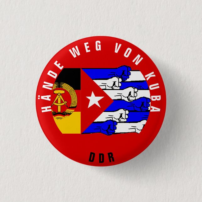 BADGE ROND 2,50 CM LES MAINS DE CUBA ! (Devant)