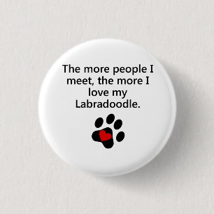 Badge Rond 2,50 Cm Les plus amour d'I mon Labradoodle