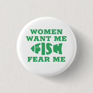Badge Rond 2,50 Cm Les poissons me font peur