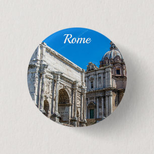 Badge Rond 2,50 Cm Les ruines du Forum Romain à Rome, Italie