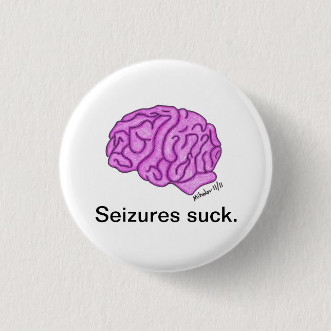 Badge Rond 2,50 Cm Les "saisies sucent" le bouton (Devant)