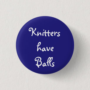 Badge Rond 2,50 Cm Les tricoteuses ont des boules