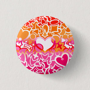 Badge Rond 2,50 Cm Lesbienne Sunset Pride Squiggle
