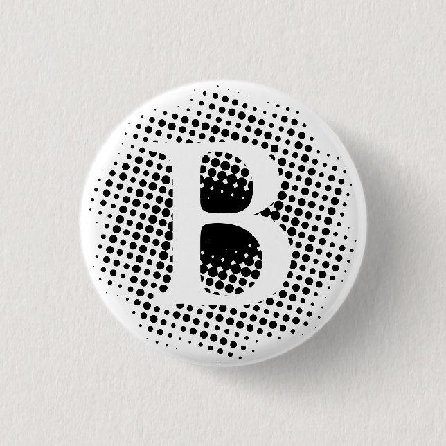 Badge Rond 2,50 Cm Lettre initiale personnalisée (Devant)