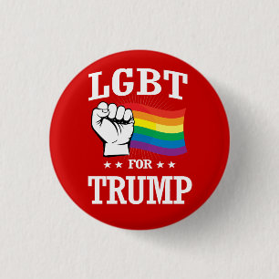 BADGE ROND 2,50 CM LGBT POUR TRUMP