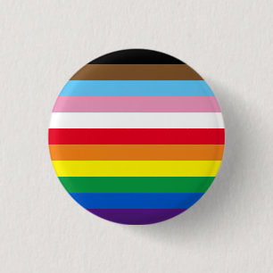 Badge Rond 2,50 Cm Lgbtq arc-en-ciel 11 bandes inclus drapeau gay pri