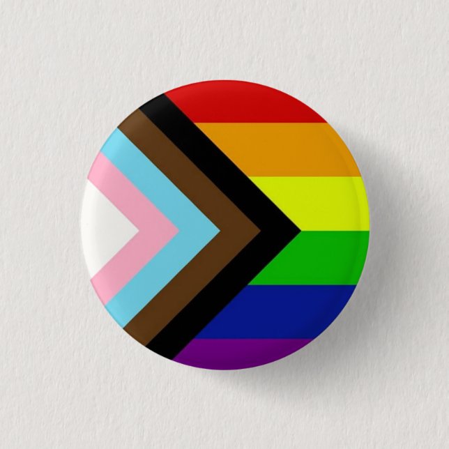 Badge Rond 2,50 Cm LGBTQ drapeau arc-en-ciel (Devant)