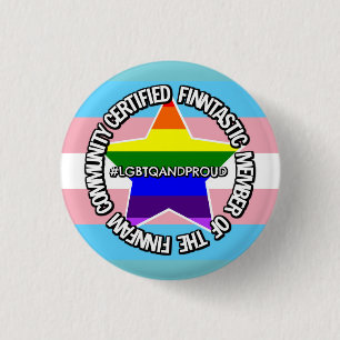 Badge Rond 2,50 Cm (LGBTQ) Insigne certifié de membre de FinnFam