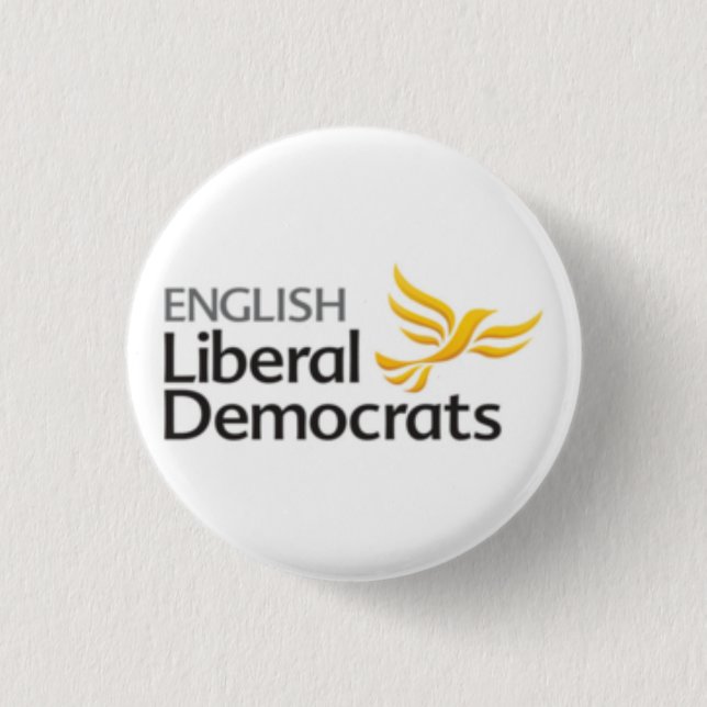 Badge Rond 2,50 Cm Libéraux démocrates anglais (Devant)