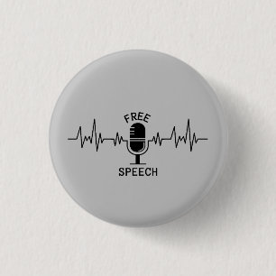 Badge Rond 2,50 Cm Liberté d'expression EKG