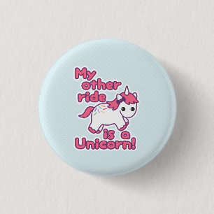 Badge Rond 2,50 Cm Licorne drôle