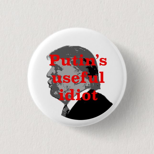 Badge Rond 2,50 Cm L'idiot utile de Poutine (Devant)