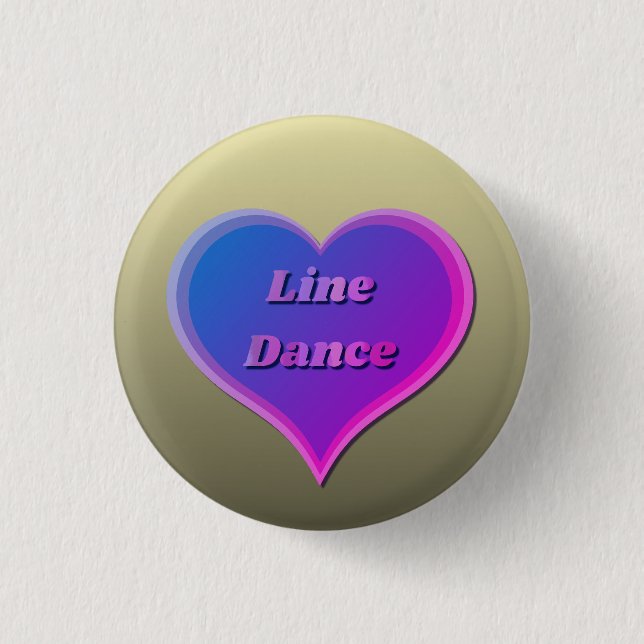 Badge Rond 2,50 Cm Ligne danse amour coeur (Devant)