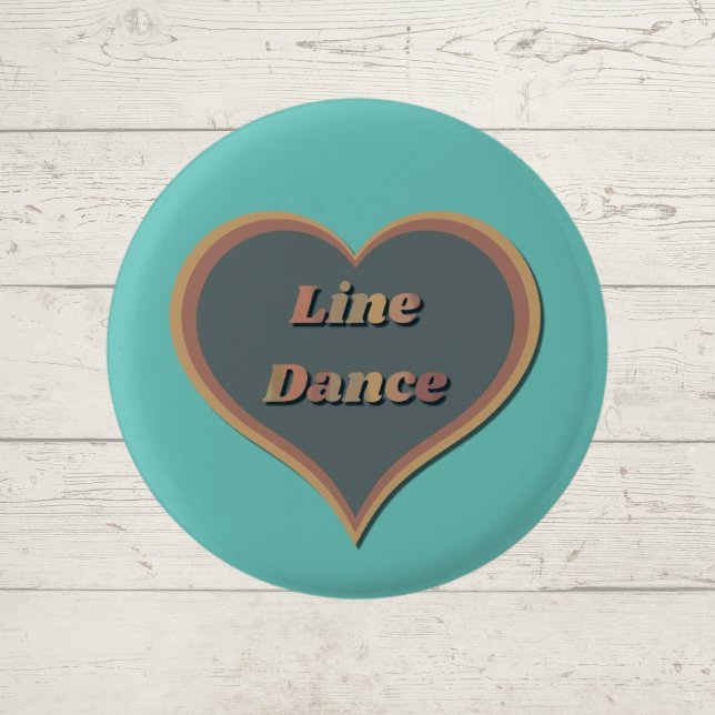 Badge Rond 2,50 Cm Ligne danse amour coeur (Créateur téléchargé)