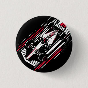Badge Rond 2,50 Cm Lignes de vitesse de voiture de course de formule 