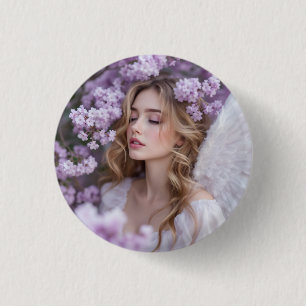 Badge Rond 2,50 Cm Lilac Dreams - Serene Spring Angel