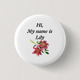 Badge Rond 2,50 Cm Lily