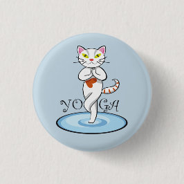 Badge Rond 2,50 Cm Lindo Gato yoga