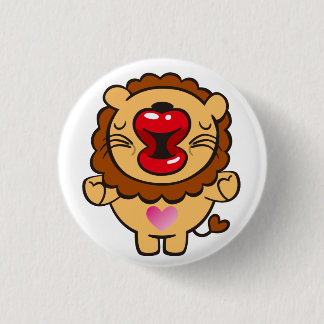 Badge Rond 2,50 Cm lion embrassant