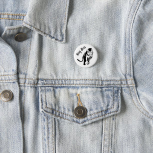 Badge Rond 2,50 Cm Lion Lion Lion, roi noir