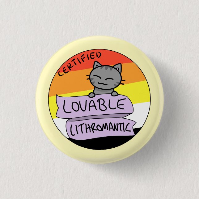 Badge Rond 2,50 Cm Lithromantic aimable (Devant)