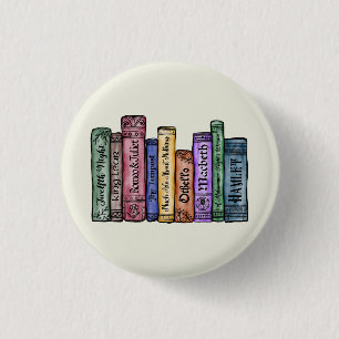 Badge Rond 2,50 Cm Livres Shakespeare No.1