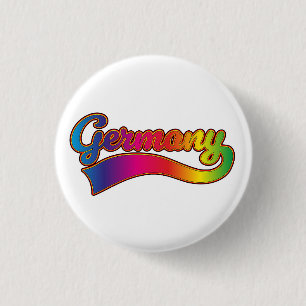 Badge Rond 2,50 Cm logo Allemagne arc-en-ciel