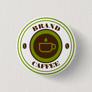 Badge Rond 2,50 Cm logo café de nom personnalisé