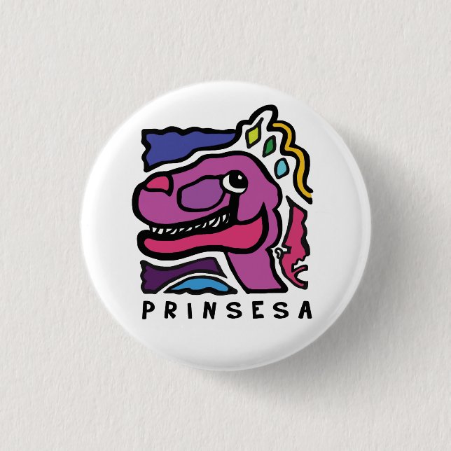 Badge Rond 2,50 Cm Logo de Prinsesa - petit bouton (Devant)