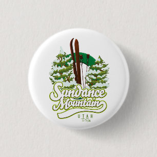 Badge Rond 2,50 Cm logo de ski de Sundance Mountain Utah