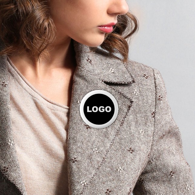 Badge Rond 2,50 Cm Logo promotionnel de l'entreprise moderne (Custom Corporate Promotional Business Company Logo Button)