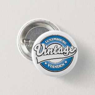 Badge Rond 2,50 Cm Logo rétro de Diekirch luxembourg
