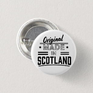 Badge Rond 2,50 Cm Logo rétro original fabriqué en Écosse